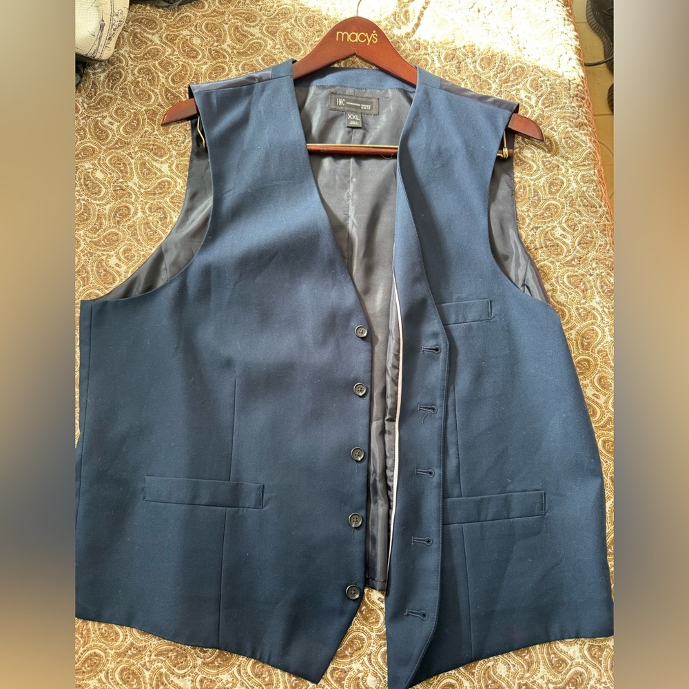 INC International Concepts Navy Blue Men's Vest